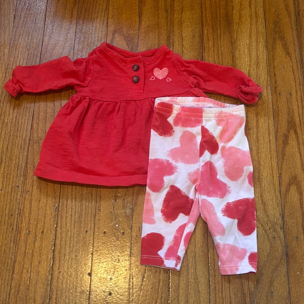 Carters heart NB set